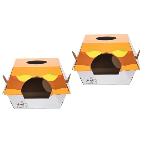 Supvox 2St Hamburger Katzennest Katzenkratzbretthaus Katzenhöhle Katzen hängematte katzenhängebett Spielzeug Schaber kreatives Kratzbrett Kratzpad Multifunktion Katzenkratzer Katzenloch Supvox 2St Hamburger Katzennest Katzenkratzbretthaus Katzenhöhle Katzen hängematte katzenhängebett Spielzeug Schaber kreatives Kratzbrett Kratzpad Multifunktion Katzenkratzer Katzenloch von Supvox