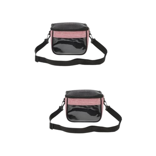 Supvox 2St Hamster Tasche Chinchilla-Tragetasche Hamster-Reiserucksack Hamster transportbox hamsterzubehör Rattenvorräte atmungsaktiver Rattenträger klein Tasche Haustier Rosa von Supvox