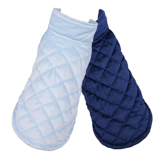 Supvox Warme Hundekleidung 2er-Pack Welpenweste Stilvolle Herbst-haustierkleidung Waschbar und von Supvox