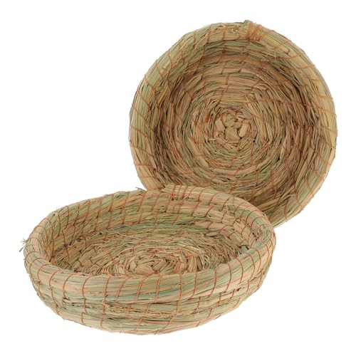 Supvox 2St Haustier warmes Nest Hasengewebte Frettchennest Rattennest kleintierspielzeug Toys for small Animals Chinchilla-Nest Schlafkissen kauen Grasnest Kleine Tiere Bettwäsche Stroh von Supvox