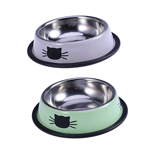 Supvox 2St Haustierzubehör katzenfutterstation katzenschüsseln Set katzenfutter schüssel Katzenfutterschale katzennäpfe aus Edelstahl Katzennapf Haustiernapf Rostfreier Stahl Zubringer Supvox 2St Haustierzubehör katzenfutterstation katzenschüsseln Set katzenfutter schüssel Katzenfutterschale katzennäpfe aus Edelstahl Katzennapf Haustiernapf Rostfreier Stahl Zubringer von Supvox