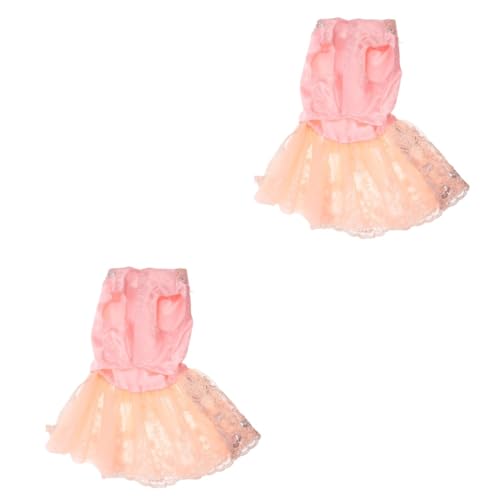 Supvox 2St Hochzeitskostü für Haustiere mcbling Kleidung Prinzessinnenkostüme hundekostü Hunde kostü Rock formelle Kleidung Party-Hund-Spitzenkleid Kleidung zum Sticken von Haustieren von Supvox