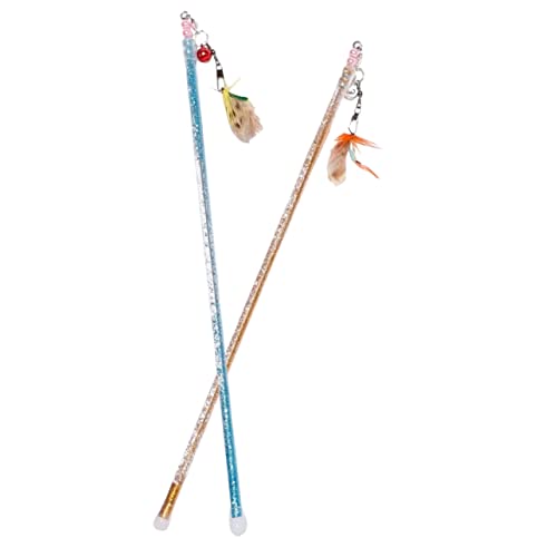 Supvox 2stücke Katzenspielzeug Interaktiver Katzenstab Katze Angel Spielzeug Für Hauskatzen Kätzchen Zauberstab Katzensachen Katzenstäbe Katzenangel Katzenspielzeug Für Indoor Katzen von Supvox