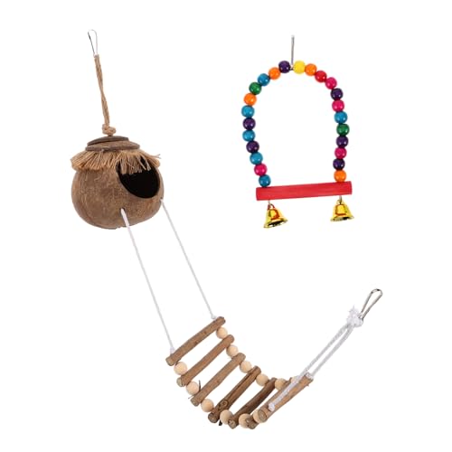 Supvox 2St Kokosnest Vogel Spielplatz vogelkäfig zubehör Vogelzubehör für Käfige Vogel Kokosnuss Schale Nesthaus für Sittiche Zubehör für Sittichkäfige hängende Häute hölzern Supvox 2St Kokosnest Vogel Spielplatz vogelkäfig zubehör Vogelzubehör für Käfige Vogel Kokosnuss Schale Nesthaus für Sittiche Zubehör für Sittichkäfige hängende Häute hölzern von Supvox
