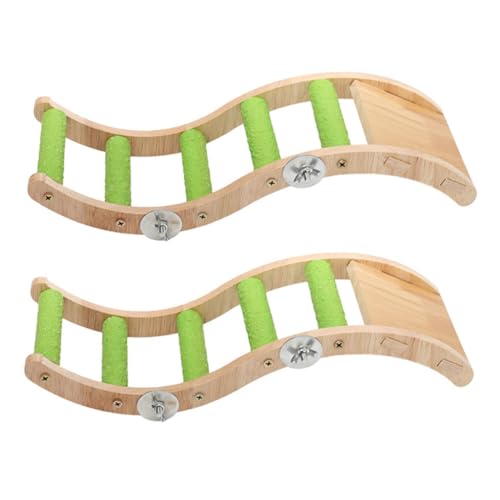 Supvox 2stücke Vogel Klettern Spielzeug Papagei Käfig Holzleiter Wellensittich Zubehör Schnabelpflege Aktivitätsspielzeug von Supvox