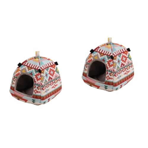 Supvox 2stücke Hamsterbett Hängematte Für Winter Beheizbares Nest Für Hamster Chinchillas Und Igel Zufälligem Muster Geeignet Für Käfige Und Langlebig Und von Supvox