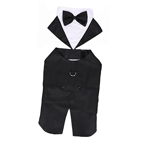 Supvox 2St Smoking für Haustiere Business-Anzug-Hund Blusen anziehen kleines Hundeshirt Hund formelles Outfit hundeanzug Hunde Anzug formeller Anzug für Hunde Hunde-Smoking Baumwolle Weiß von Supvox