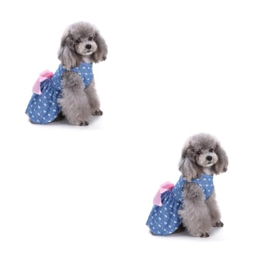 Supvox 2St hundekleid Sommer Outdoor-Hundekleidung Sommerrock entzückendes Hundekleid Weste für Hunde Hemd Hundewesten die Röcke Haustierkleidung Hund Tuch Sommerkleid von Supvox