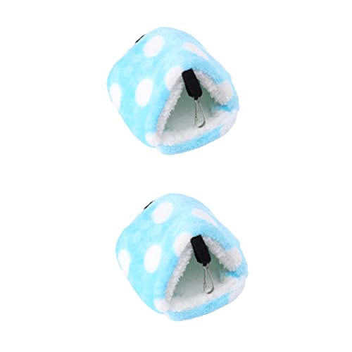 Supvox 2stücke Winter Fleece Hängematte Für Kleintiere Gemütliches Und Warmes Nest Für Hamster Meerschweinchen Chinchillas Und Xs Blau Mit Großen Punkten Für Käfige Entspannen von Supvox