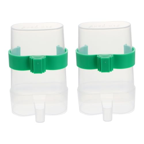 Supvox 2Stücke Kunststoff Vogeltrinker Automatischer Trinkflasche Feeder für Papageien und Sittiche für Einfachen Zugang zu Frischem Wasser Langlebig Reinigen von Supvox