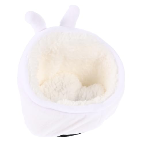 Supvox 2st Hamster Baumwollnest Plüsch Kleines Tiernest Einstreu Für Hamsterkäfige Flauschige Kabine Für Hamster Plüsch Haustiernest Hamster Warmes Nest Winterliches Haustier Weiß von Supvox