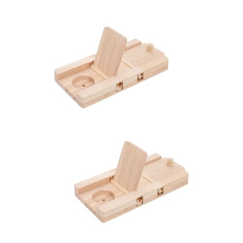 Supvox 2stücke Hamster Spielzeug Für Interaktive Futtersuche Holz Für Chinchillas Langlebig Und Zahnfreundlich Für Kleine Tiere Unterhaltsame Beschäftigung Für Hamster Und Nager von Supvox
