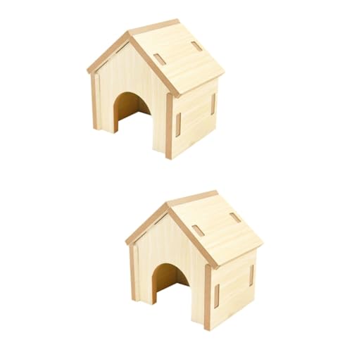 Supvox 2st Hamsternest Hasenkäfige Kaninchenspielzeug Hamster Schlafhaus Hamsterversteck Hamsterhüttenkäfig Hamsterplattform Papagei Hängende Hängematte Sommer Verstecknest Ratte Khaki von Supvox