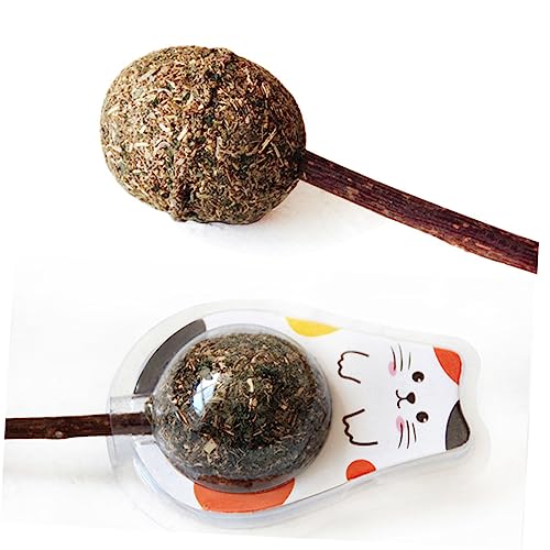 Supvox 2stücke Katzenminze- Und Ball Kaubares Holzspielzeug Für Katzen Backenzahnpflege Mit Polygonum Geeignet Für Kleine Bis Mittelgroße Katzen von Supvox
