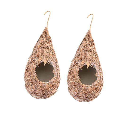 Supvox 2 Stücke Stroh Weben Vogel Nest Im Freien Hängen Nistkasten für Vögel Gras Handwerk Sicheren Wohnraum Supvox 2 Stücke Stroh Weben Vogel Nest Im Freien Hängen Nistkasten für Vögel Gras Handwerk Sicheren Wohnraum von Supvox
