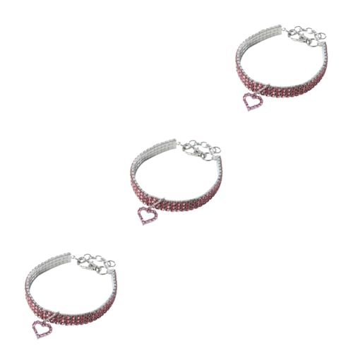 Supvox 3 STK Haustierhalsband aus Kristall Hundehalsband für ädchen verstellbare Welpenhalsbänder für Streu Halskette Herzform Weihnachtskette Perlenkette Halsband mit Kreis für Haustier Supvox 3 STK Haustierhalsband aus Kristall Hundehalsband für ädchen verstellbare Welpenhalsbänder für Streu Halskette Herzform Weihnachtskette Perlenkette Halsband mit Kreis für Haustier von Supvox