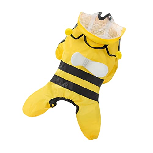 Supvox 3 STK Regenmantel Für Haustiere Regenmantel Mit Vier Beinen Kapuzenpullover Hund Poncho Regenmantel Hundemäntel Für Kaltes Wetter Gelbe Regenjacke Modejacke Wasserdicht Stoff von Supvox