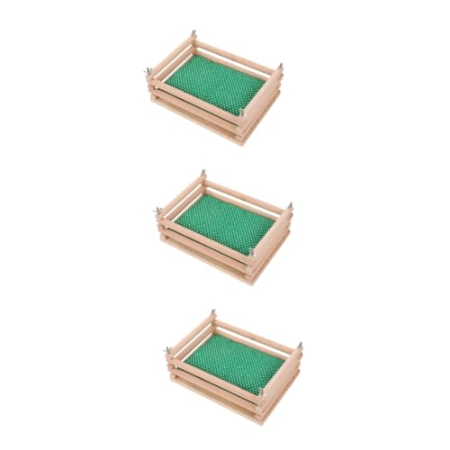 Supvox 3 Sätze Hamsternest -Plüsch Meerschweinchen-Hängematte klein Hamster hängematte hamsterbett Wohnkultur Hamster-Hängebett aus Holz Hamster-Schaukelnest hölzern schmücken von Supvox