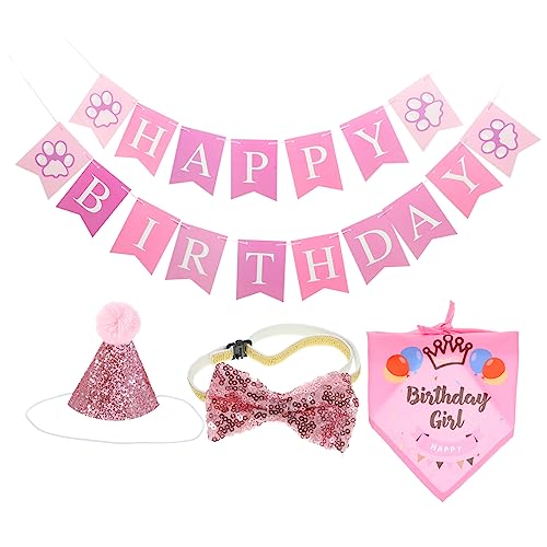 Supvox 3 Sets Einzigartiges Partyzubehör Zum Thema Katzen Geburtstagsbanner Katzenhut Und Schleifenhalsband-Set Haustierdekorationen Für Die Geburtstagsfeier Supvox 3 Sets Einzigartiges Partyzubehör Zum Thema Katzen Geburtstagsbanner Katzenhut Und Schleifenhalsband-Set Haustierdekorationen Für Die Geburtstagsfeier von Supvox