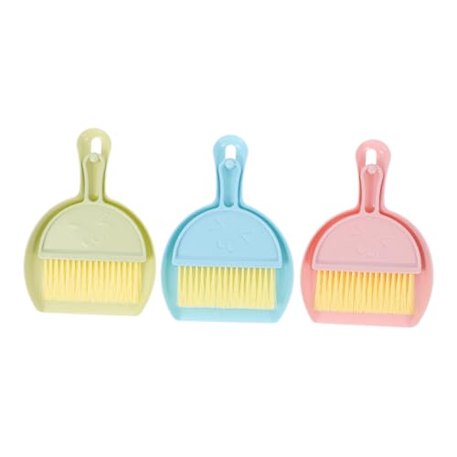Supvox 3 Sätze Mini Kehrset für Kleintierkäfig Reinigung Bürste und Schaufel Ergonomisch Geeignet für Hamster Meerschweinchen Kaninchen und Andere Kleine Haustiere Praktische Tierbedarf von Supvox