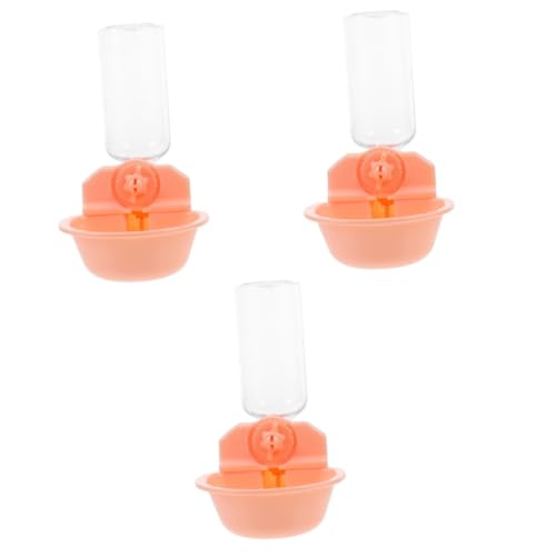 Supvox 3 Sets Haustier Hängeschüssel Hängender Wasserbrunnen Haustier Wasserflasche Hundekäfig Wasserflasche Hunde Wasserspender Hundefutterspender Haustier Wasserspender Rosa von Supvox