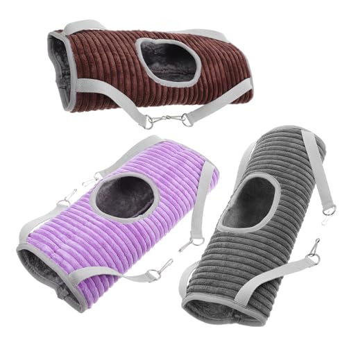 Supvox 3er-Pack Schlafhäuser Für Meerschweinchen – Gewebtes Tunnelbett Für Chinchilla Frettchen Und Hamster – Bequemes Und Weiches Haustierbett Mit Gemütlicher Hängematte von Supvox