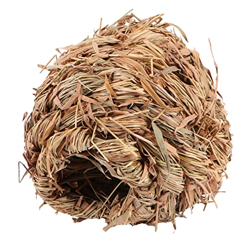 Supvox 3stücke Strohhaus Für Hasen Grashütte Hamsternest Vogelspielzeug Naturmaterial Sicher Und Langlebig Schlafplatz Und Spielzeug Für Kleintiere Braun von Supvox