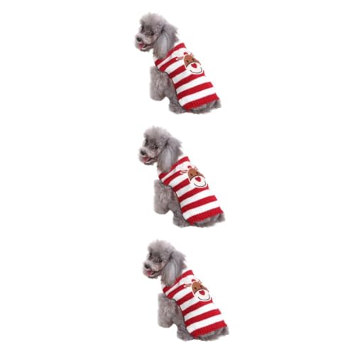 Supvox 3 Stück Haustier Strickpullover Haustier Hundemantel Festliche Kleidung Für Welpen Hunde Winterkleidung Weihnachten Haustier Pullover Supvox 3 Stück Haustier Strickpullover Haustier Hundemantel Festliche Kleidung Für Welpen Hunde Winterkleidung Weihnachten Haustier Pullover von Supvox