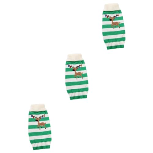 Supvox 3 Stück Haustier Weihnachtskleidung Hundepullover Welpenkleidung Haustierpullover Hundekleidung von Supvox