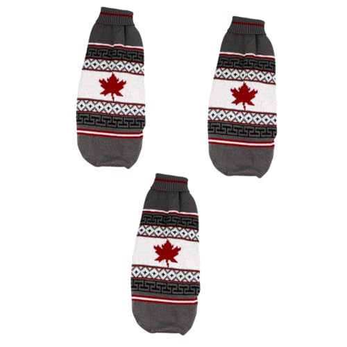 Supvox 3stücke Hundepullover Weihnachten Mit Rollkragen Graues Strickdesign Für Hunde Und Katzen Warmes Kostüm Für Haustiere Maple Leaf Festival-Party Für Wintertage Supvox 3stücke Hundepullover Weihnachten Mit Rollkragen Graues Strickdesign Für Hunde Und Katzen Warmes Kostüm Für Haustiere Maple Leaf Festival-Party Für Wintertage von Supvox