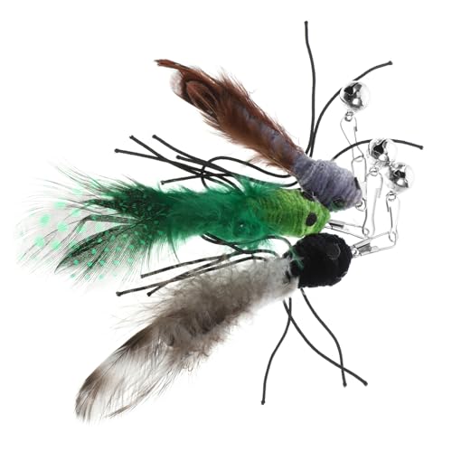 Supvox 3stücke Teiliges Interaktives Katzenspielzeug Mit Insektenaufsätzen Ersatz Für Katzenangel Grüner Grauer Und Schwarzer Insekten Für Drinnen Supvox 3stücke Teiliges Interaktives Katzenspielzeug Mit Insektenaufsätzen Ersatz Für Katzenangel Grüner Grauer Und Schwarzer Insekten Für Drinnen von Supvox