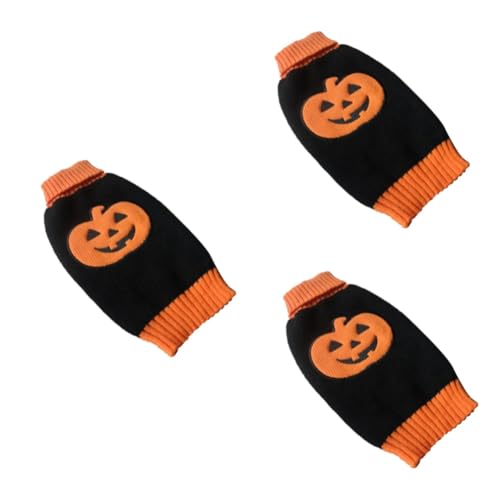 Supvox 3 Stück Kleidung Kürbismuster Gestrickt Rollkragenpullover Hundepullover Haustierpullover Welpenpullover Winziger Kleiner Hund Supvox 3 Stück Kleidung Kürbismuster Gestrickt Rollkragenpullover Hundepullover Haustierpullover Welpenpullover Winziger Kleiner Hund von Supvox