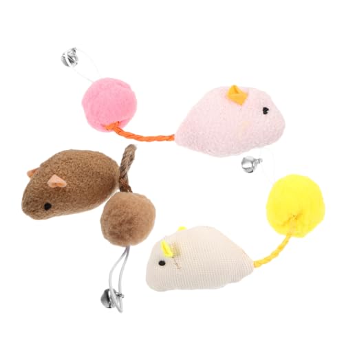 Supvox 3 Stück Plüsch Mäuse Katzenspielzeug mit Glocke Interaktives für Drinnen Ballspielzeug für Katzen und Weiß Rosa Braun Supvox 3 Stück Plüsch Mäuse Katzenspielzeug mit Glocke Interaktives für Drinnen Ballspielzeug für Katzen und Weiß Rosa Braun von Supvox