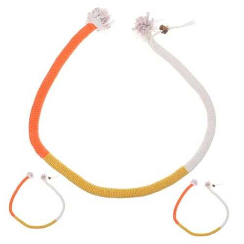 Supvox 3 Stück Teiliges Katzenminze Spielset mit Bunten Beißseilen Interaktives Katzenspielzeug zur Zahnreinigung Tragbar für Kätzchen zur Beschäftigung und Zahnpflege Orange von Supvox