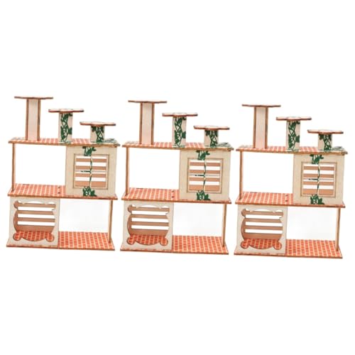 Supvox 3 Teiliges Hamster Klettergerüst Zartes Hamsterversteck Hamster Holzhütte Zartes Eichhörnchenhaus Meerschweinchenhäuser Und Verstecke Hamsterhäuser Bezauberndes von Supvox