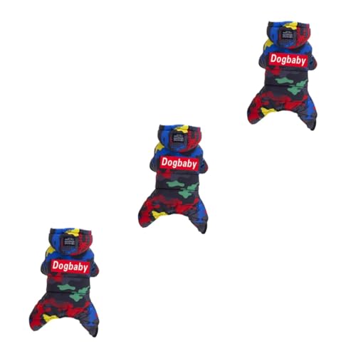 Supvox 3 Stücke Hund Gepolsterte Mantel Camouflage Warme Hund Bekleidung Hoodies Haustier Vier Beine Unten Rot Zeichen Größe L und Supvox 3 Stücke Hund Gepolsterte Mantel Camouflage Warme Hund Bekleidung Hoodies Haustier Vier Beine Unten Rot Zeichen Größe L und von Supvox