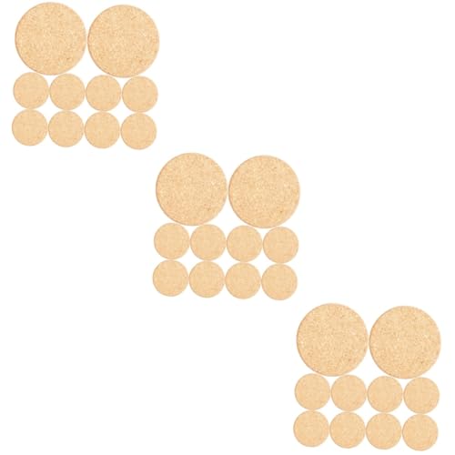Supvox 30 Stück Blumentopfmatte Blumentöpfe Holztablett Kork rutschfeste Pflanzgefäßmatte Blumentopf Kork Pads Blumentopf Untersetzer Kork Pflanzenuntersetzer Blumentopf Pad von Supvox