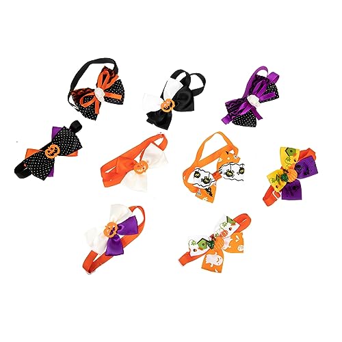 Supvox 4 Sets Halloween Katzenhalsband Fliegen Für Hunde Foto Requisite Weiches Material Haustier Halsketten Für Halloween Festivität 9 Stück * 4 von Supvox