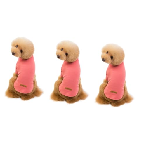 Supvox 3St Haustier-Baumwollhemd Kleidung Baumwollhemd Hund Haustiere leer Nachthemd joggingleine Schlafanzug für Männer Pyjama Haustierkleidung Hundekleidung der Hund Baumwoll-Shirt Rosa von Supvox