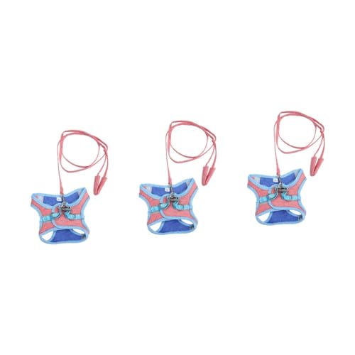 Supvox 3St Haustier Geschirr Bunny rabsöl Katze Jacke Geschirr Welpengeschirr laufweste Muskelshirt Haustiergeschirr, Leine Weste für Haustiere Kätzchen Gürtel Seil Gurt Wildleder- von Supvox