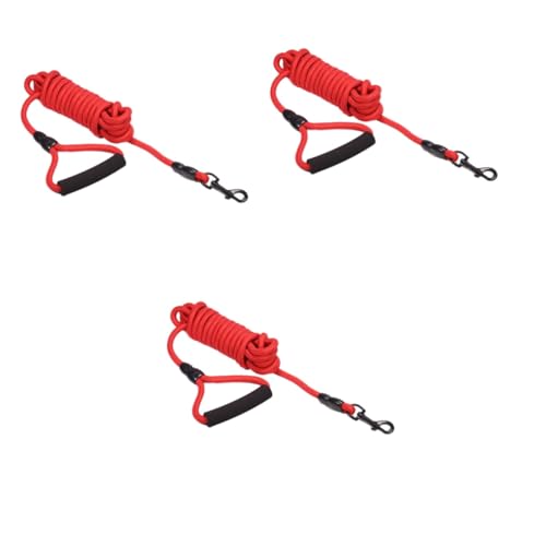 Supvox 3St Hundeleine hundegurt hundelaufband Hunde erziehung Laufleine Nylon Trainingsleine für Hunde Haustierleine schwer Leinen Kettenblatt Gürtel mit dem Hund spazieren gehen rot Supvox 3St Hundeleine hundegurt hundelaufband Hunde erziehung Laufleine Nylon Trainingsleine für Hunde Haustierleine schwer Leinen Kettenblatt Gürtel mit dem Hund spazieren gehen rot von Supvox