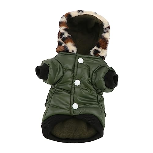 Supvox 3St Hundevlies Overall für Haustiere Pelzkragen hundemantel für französische Bulldogge Dog Raincoat Welpen-Hoodie Outfit Hoodies Hundemäntel Hunde-Hoodie Herbst- und Winterkleidung von Supvox