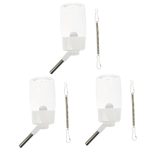 Supvox 3St Kaninchentrinker meerschweinchen wassernapf Kanne Wasserflasche edelstahlkanne edelstahlwasserkocher Wasserspender Futterautomat für Haustierkäfige praktische Trinkflasche STK von Supvox