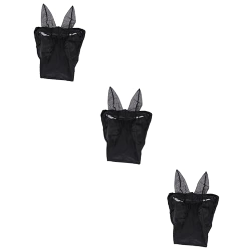 Supvox 3St Pferdefliegenmaske Schutz Pferdekopf-Mesh-Maske Masken tragbare Pferdemaske Maske aus Pferdenetz Maskera Horse mask Pferdekopf Mesh Pferdekopf Netz Gesichtsmaske von Supvox