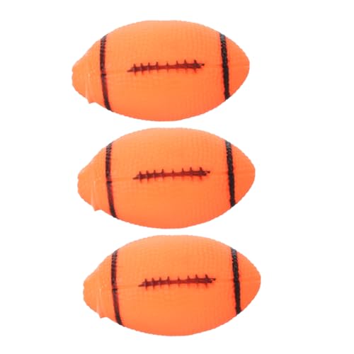 Supvox 3Stücke Quietschendes Rugby Ball Kauspielzeug Für Welpen Aus Robustem Vinyl Interaktive Trainingsspielzeuge Für Outdoor Aktivitäten Und Spielspaß von Supvox
