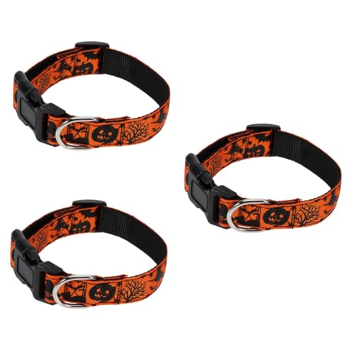 Supvox 3st Halloween-Halsband Für Hunde Halloween-haustierhalsbänder Katzenhalsband Hundehalsbänder Für Halloween Halloween-katzenhalsbänder Welpenhalsbänder Für Mädchen Haustier Hund von Supvox