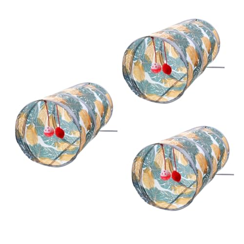 Supvox 3st Haustier-Tunnel Deko Katzentunnel Spielzeug Zubehör Polyester Falten von Supvox