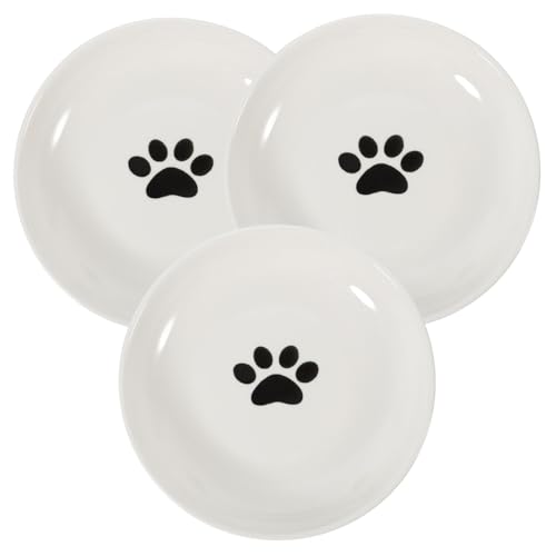 Supvox 3-teiliges Katzenfutternapf-Set Aus Keramik Flache Breite Schüssel Grauer Rutschfester Silikonboden Leicht Zu Reinigender Futternapf für Katzen Supvox 3-teiliges Katzenfutternapf-Set Aus Keramik Flache Breite Schüssel Grauer Rutschfester Silikonboden Leicht Zu Reinigender Futternapf für Katzen von Supvox