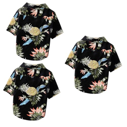 Supvox 3st Kreatives Hundekostü Sommerkleidung Für Welpenkleidung Sommer Halloween Hawaii-Hemden Cartoon-Shirts Windeln Für Papageienbabys Welpen-Shirt Kleider Französischer von Supvox