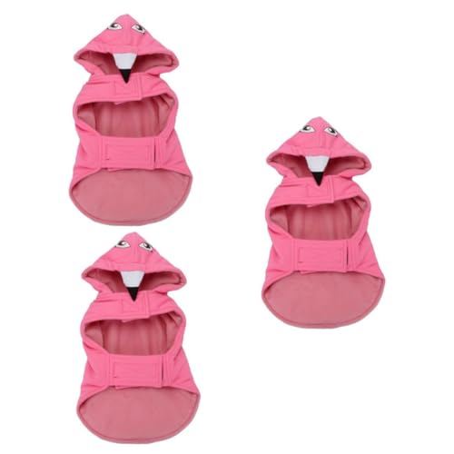 Supvox 3st Verdicken Pet Manteau Fleecejacke Für Hunde Fleece-Mantel Hundemäntel Hunde-Winter-Hoodie Winterkostü Für Haustiere Hunde-Outfit Haustiermantel Kapuzenpullover Für Hunde Rosa von Supvox